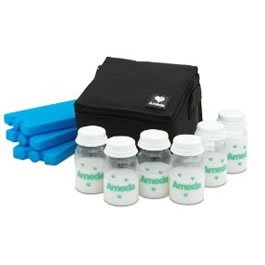 AmedaCool 'N Carry Milk Insulated Storage Tote with 6 Bottles #17076
