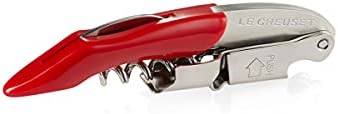 Le Creuset 3-In-1 Waiter's Corkscrew, Bottle Opener and Foil Cutter, For wine and beer, Stainless steel/ABS plastic, WT 130, Cerise, 49132000600102