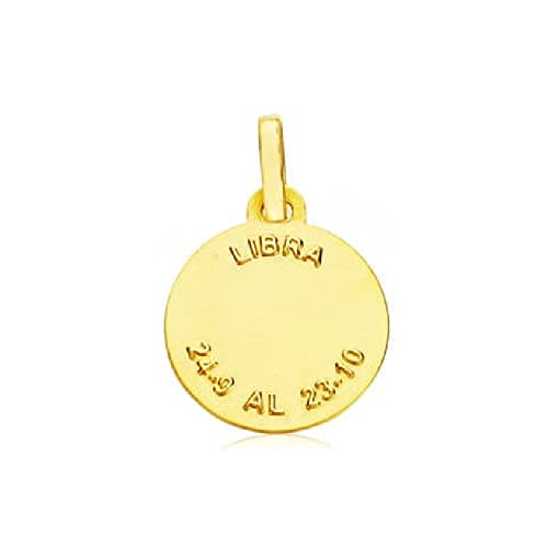 Colgante horóscopo Libra oro 9k 20mm unisex