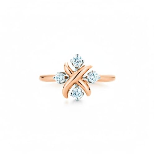 Bague Lynn plaquée or rose 14K pierres précieuses solitaires bagues CZ mariage