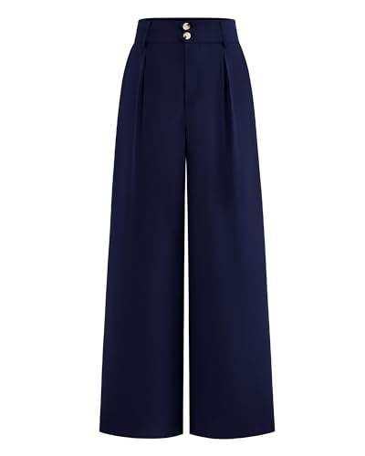 BTFBM Women Wide Leg Dress Pants 2025 High Waisted Button Pleated...