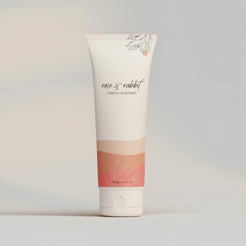 Image of Rose & Rabbit Creamy Face Wash | Anti Acne | Oil Control | Anti-Ageing | 100% Alcohol, Paraben & Sulfate Free | No Dryness or Stretchiness | For Dark Spots | For Men & Women Both | 100gm (Pack of 2)