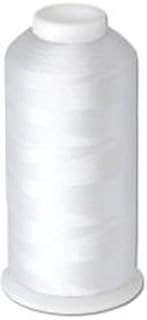 1 cone of Commercial Polyester Embroidery Thread Kit -White P946-5500 yards - 40wt