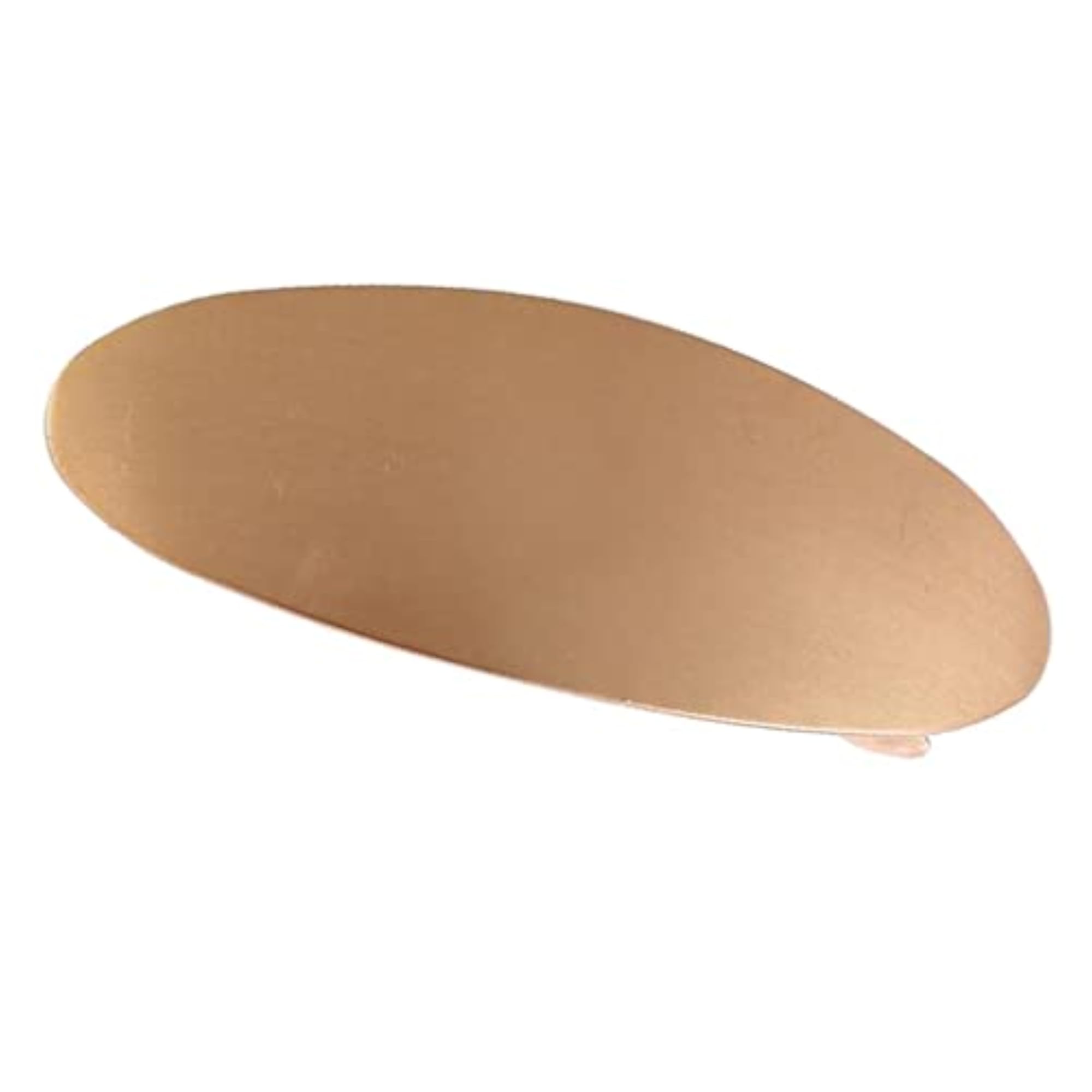 4xGeometric Oval Automatic Barrette Hair Clip, Golden