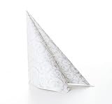  50 Servietten ORNAMENT Weiß Silber PREMIUM AIRLAID Stoffähnlich 40x40cm 50 Stück pro Packung Hochwertig Stoffoptik Hochzeitsservietten Geburtstag Hochzeit Taufe Catering Hotel Gastro 11 Motive