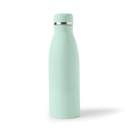 Image of United Colors of Benetton 750 ml Stainless Steel Water Bottle, Single Wall, Lightweight, Durable, Leak-Proof Cap, BPA-Free, Rust Resistant, Easy to Clean, Travel /Gym /Office /School Use (Green)
