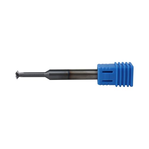Image of 18-48 TPI Single Pitch 5 /16in Solid Carbide Thread end Mill, 0.240in Cutting Diameter, Necked to Thread 0.625in Deep, 4 Flute Bits Tool for Medium Hardness Steel, Brass, Iron