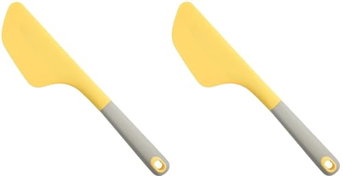 Image of Omelette Spatula Kitchen Omelet Turner Silicone Omelette Turner Flip and Fold Omelette Turner for Kitchen Omelet Pancake Crepes (2, Yellow)
