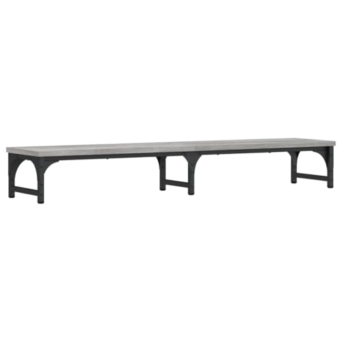 vidaXL Podstawka pod monitor, szary dąb sonoma, 105x23x15,5 cm, podkładka pod monitor, półki na klawiaturę, półki pod klawiaturę, półka na klawiaturę
