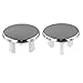 Vasiumic Overflow Cover for Bathroom Sink Basin - 2 Pack, Fits Standard 22-24mm Holes, Chrome Finish ABS Trim for Ring with for Easy Push-in Installation, No Tools