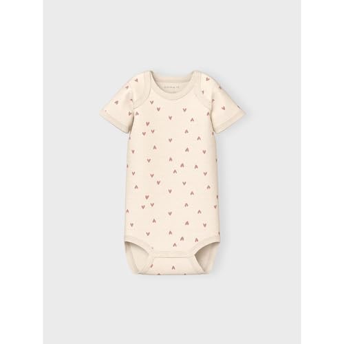 NAME IT Baby - Mädchen Nbfbody 2p Ss Buttercream Hearts Noos, Buttercream, 62