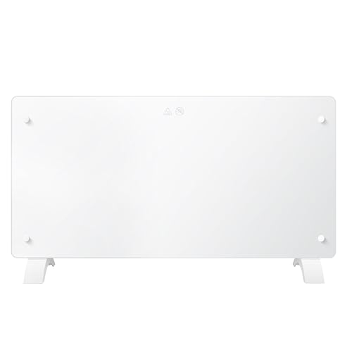 DONYER POWER 2000W Convector Heater, Ultra-thin Wall-mounted or Freestanding, Ultra-white Glass Panel