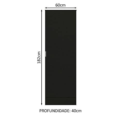 Sapateira Armário Multiúso Madesa Isis 1 Porta - Preto