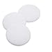 Pack of 3 Pieces Silicone Doors Knob Wall Shield, Door Handle Bumper,Self Adhesive Round Soft Rubber, Door Stopper Pads, (Large Round Style 3.15", White) (Large 3.15 inch)