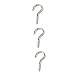 SOLUSTRE 300 Pcs Ceiling Hanging Hook Question Metal Hooks for Hanging Metal Screw Eye Hooks Screw Hooks Screw in Hooks Heavy Duty Ceiling Hooks Wall Hooks Nickel Plated Sheep Eye Nails