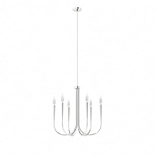 Modway Penrose 6-Light Chandelier In Polished Nickel, Silver, 25 X 25 X 72 #TOP8