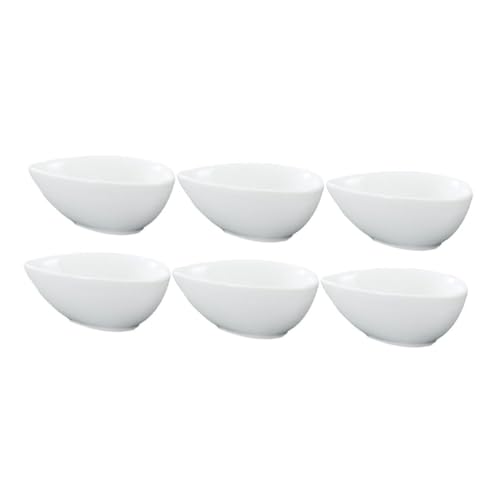 Garneck 6Pcs Versatile Drop Shaped Storage Bowls Fruits Snacks Salads Artistic Kitchen Organization Smooth Glazed Finish