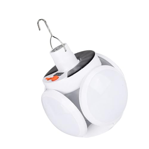 CLISPEED Lámpara Solar LED Portátil Plegable para Camping Recargable por USB Luz de Emergencia con Gancho Metálico para Senderismo y Tiendas de Campaña