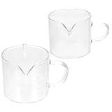 Mikinona Doppelmundbecher 2-teiliger Messbecher Aus Glas – Hitzebeständig Nicht Zum Backen Und Kochen