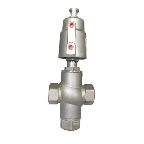 Vanne pneumatique à piston DN25 3 voies robuste en acier inoxydable - 3
