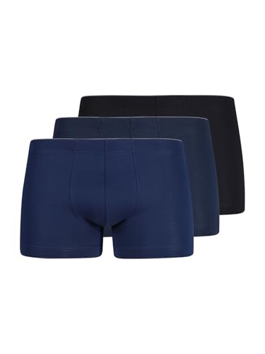 Huber Herren Pant 3er Pack Cotton 3 Pack 112636 Gr. M in Blue-Black Selection