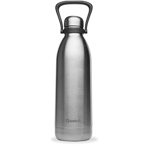 Qwetch - Botella Térmica Grande Inox 1,5L Titan - 48h Frío y 16h Caliente - Hermética & Sin BPA - Cantimplora de Acero Inoxidable con Asa - Termo para Camping, Picnic, Familia