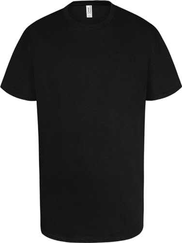 Image of Absolute Apparel Mens Classics Ringspun Classic Crew Neck T-Shirt - Black - 1XL