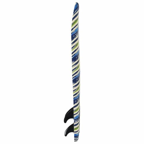 QUAHEAS Planche de surf de 170 cm avec noyau en mousse XPE et EPS avec 3 ailettes Thruster, tapis de traction, laisse de sécurité pour vague, sports nautiques, plage et vacances d'été – vue 3