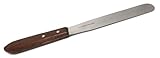 A2Z-PSW8 Stainless Steel Alignate Dental Mixing Plaster Spatula with Wooden Handle, 8' Blade, 1.25' Blade Width, 12.4' Total Length