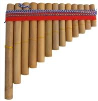 PAN PIPES GENUINE PERUVIAN FLUTES IN BAMBOO 17cm x 13cm MADE IN PERU