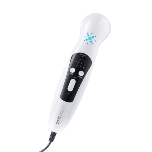 Portable Ultrasound Therapy Machine for Back Pain Relief - Muscle Stimulator - Handheld Device for Chronic & Acute Pain - Complete Kit with Warming Head