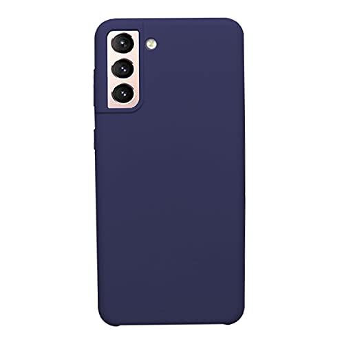Image of LIRAMARK Liquid Silicone Soft Back Cover Case for Samsung Galaxy S21 (Midnight Blue)