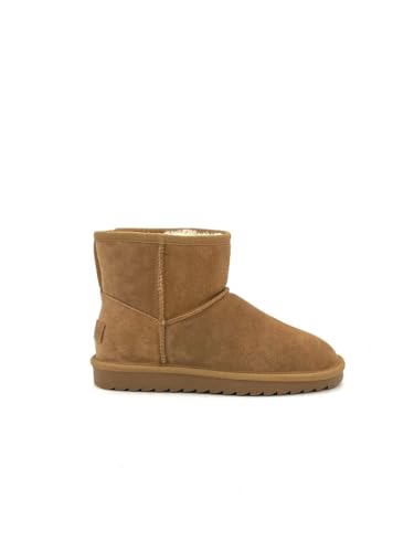 Colors of California Botín de invierno de ante para hombre, beige, 41 EU