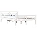 vidaXL Cadre de lit Blanc Bois Massif 135x190 cm Double