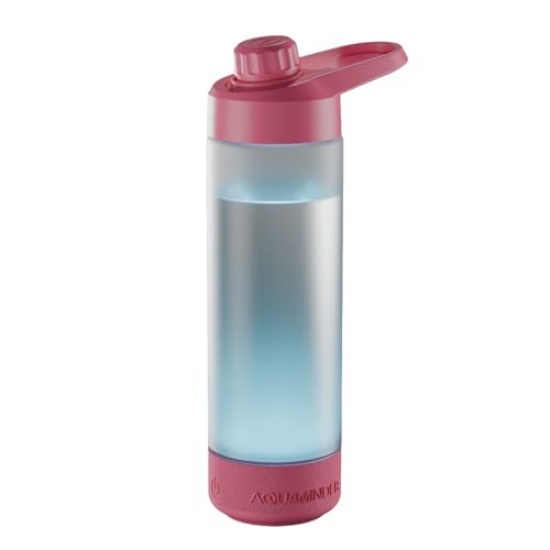 Aquaminder Silicone Smart Water Bottle With Hydration Reminder For Adult & Kids With Easy Grip, Glows & Beep Feature Frosted Water Bottle 770 Ml | Perfect For Gift, Gym,Office & Daily Use (Volga Pink)
