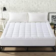 800 GSM Quilted Mattress Topper Queen Size 60 x 78 Inch, White, Soft Microfiber Mattress Pad with Elastic Corner Straps, Breathable Bed Topper for Extra Comfort-image-47