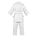 adidas K150 Karate Student Martial Arts Gi Uniform with Belt, Ultralight, Traditional Crossover - White - Size 180
