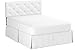 Baxton Studio Baltimore Queen Faux Leather Headboard, 61.5-inch W x 3.15-inch D x 22.5-inch H, White
