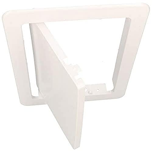KOTARBAU® Puerta de inspección, 15 x 20 cm, Blanca de plástico ABS resistente, Panel de acceso, Compuerta de fácil acceso, Puerta de inspección, Trampilla para pared o techo