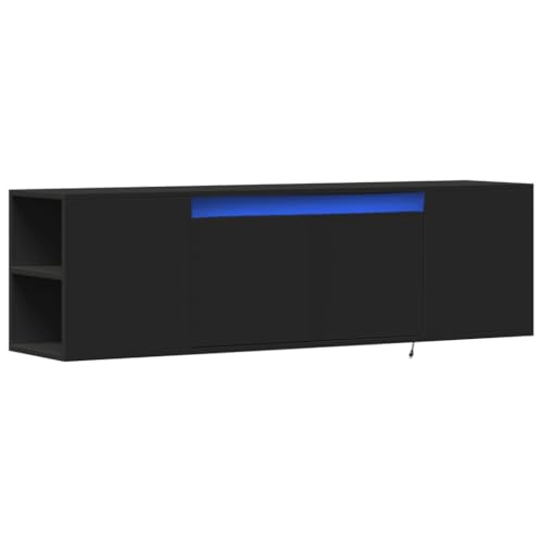 vidaXL TV Wandschrank, TV Schrank Lowboard mit LED-Beleuchtung,...