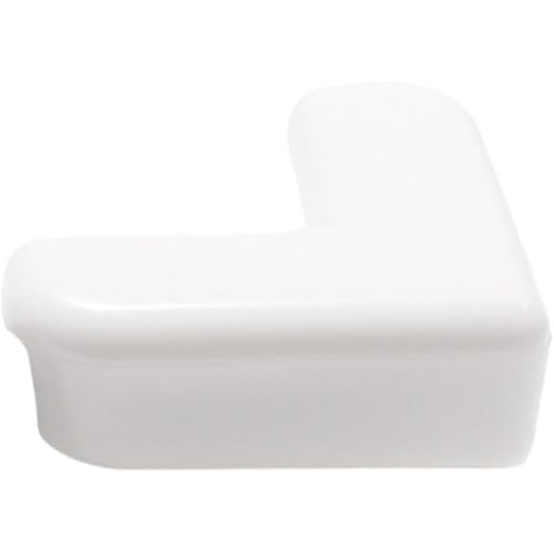Image of 4-Pack White Corner and Edge Protectors - Self-Adhesive Bumpers for Furniture, Desks and Tables, Shock-Absorbing Guards for Home and Office Use
