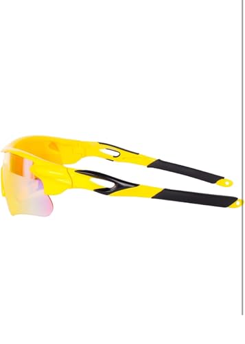 Image of Sports Sunglasses for Men & Women | UV400 Protective Shield Lens | Lightweight Cycling, Running, Driving, Cricket, Fishing & Outdoor Wraparound Sunglasses