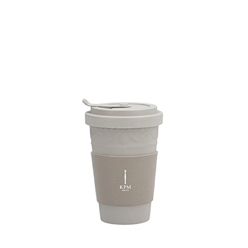Kurland Leather Cuff for To-Go Mugs Porcelain by KPM Berlin, Coffee Mug to Go, Tea to Go - Image 2