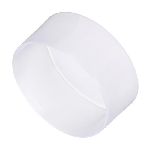 Image of uxcell 2pcs Rubber End Caps 130mm(5 1 /8 Inch) ID x 80mm(3 1 /8 Inch) H Vinyl Round Tube Bolt Cap Cover Screw Thread Protectors Clear