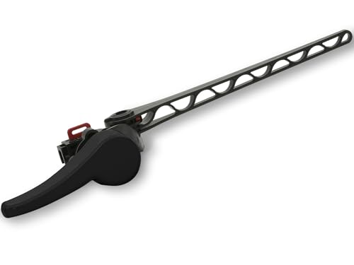 Korky Toilet Handle Matte Black- Metal Handle - Tank Lever Replacement - Universal to Fit Front Angled Side Left Mount Toilet 6035BP