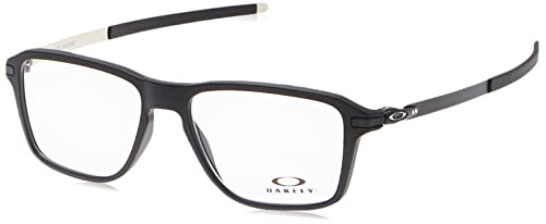 Oakley OX8166 Wheel House Square Prescription Eyeglass Frames, Satin Black Demo Lens, 54 mm