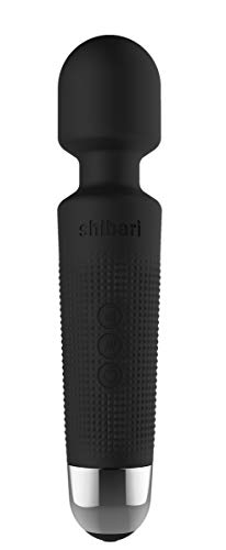 Shibari Mini Wand Vibrator Massager Black