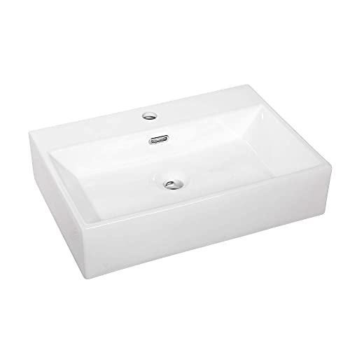 Console Sink with Black Legs - Logmey 30 Inch Ceramic Basin Glossy White Rectangle Porcelain Freestanding Wall Mount Bathroom Sink With Tower Bar And Chrome Finishi Overflow,Pedestal Bathroom Sink