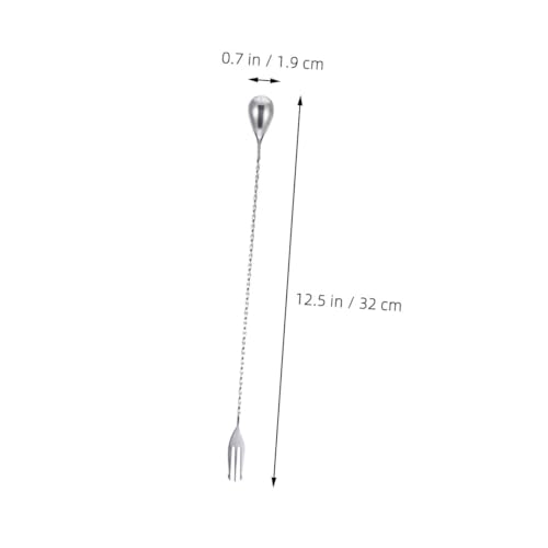 Cuillères cocktail long manche réutilisables pour mélanger sans résidus - 3