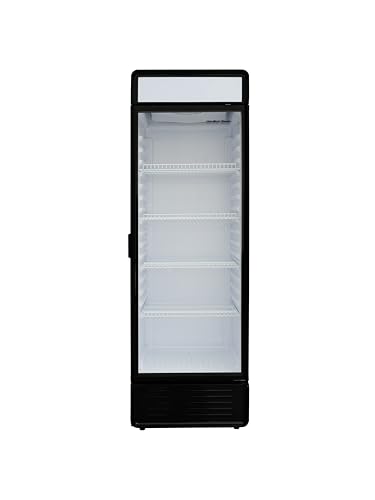 Image of Hamilton Beach, 13.3 Cu. Ft. Commercial Glass Door Display Merchandiser Refrigerator Cooler, ETL, Black